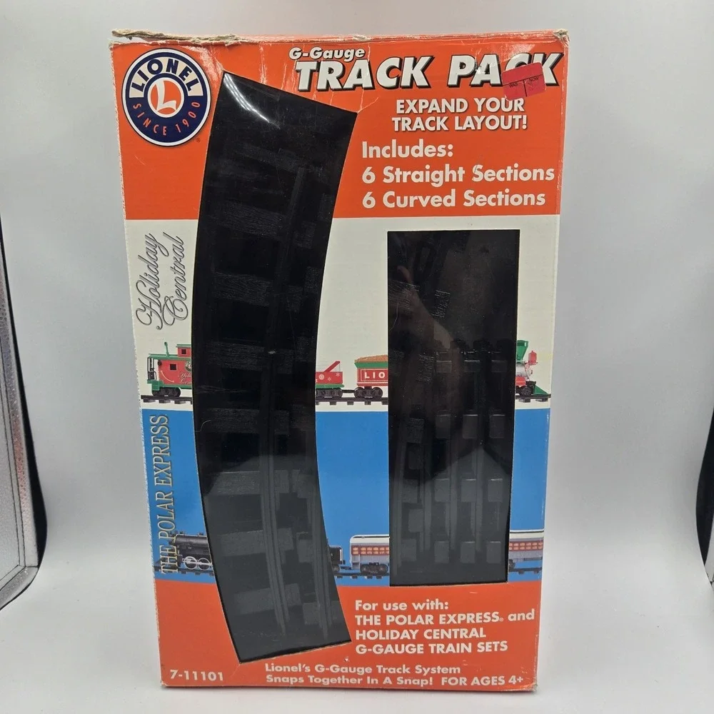 Lionel G Gauge 10 Straight Track & 6 Curved Railroad Track 7-1101 Polar Express